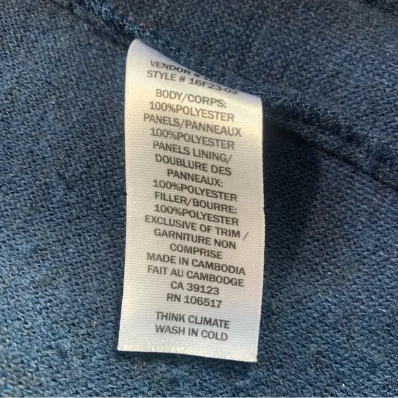 Northern Reflections Navy Quilted Sherpa Vest - Picture 14 of 17